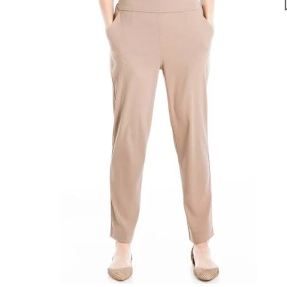 Max Studio Tan Pull On Trouser Pants in Mocha Size Large - Picture 11 of 11